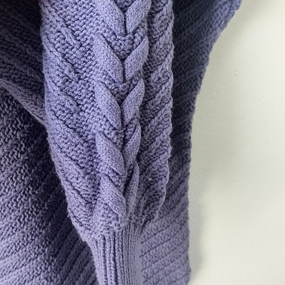 Simply Vera Vera Wang Purple Crew Neck Sweater - Picture 3 of 5